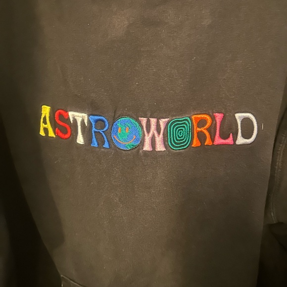 Astroworld Concert Tour Hoodie by Cactus Jack - Black/Embroidered Logo - Picture 3 of 12